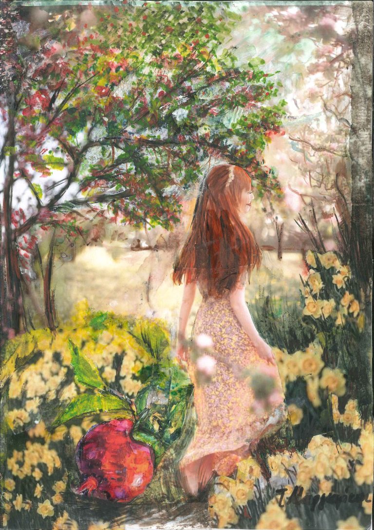 art-therapy ζωργραφικη απο τζεσικα μαργαριτη θεα περσεφονη